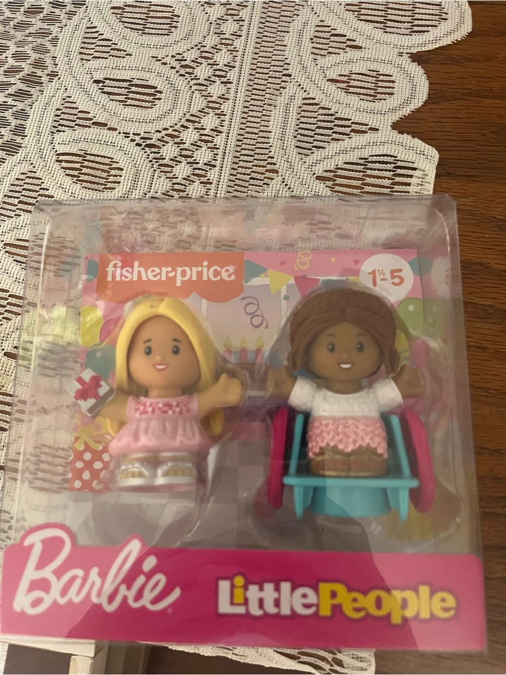 Fisher-Price Barbie Little People Pink and Teal Dolls Set